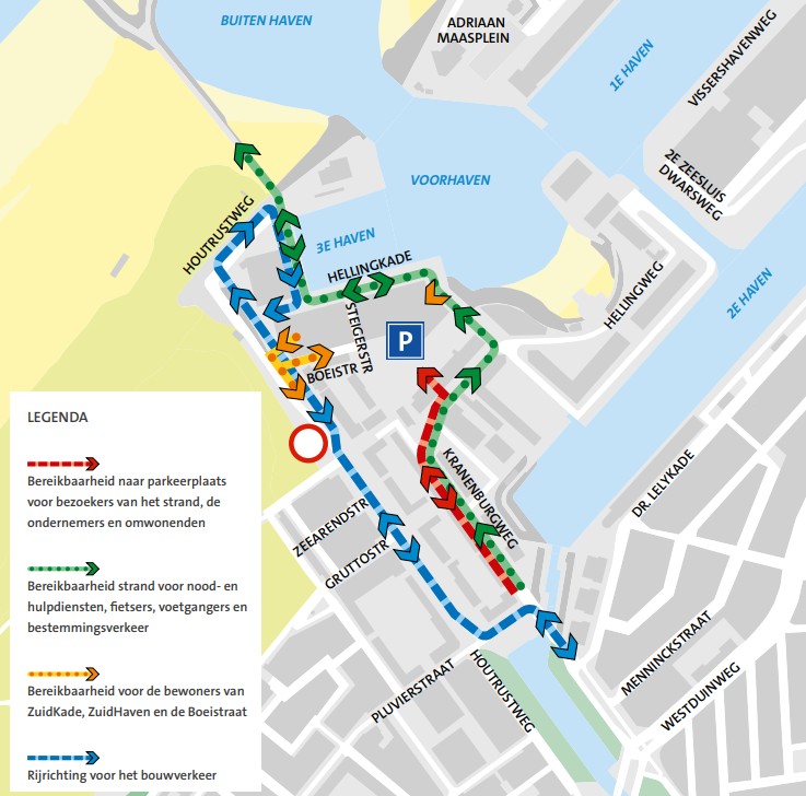 omleidingsroutes Scheveningen Haven