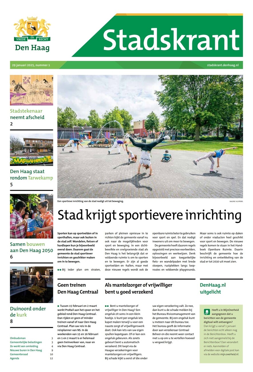 Stadskrant 29 januari 2025 voorpagina