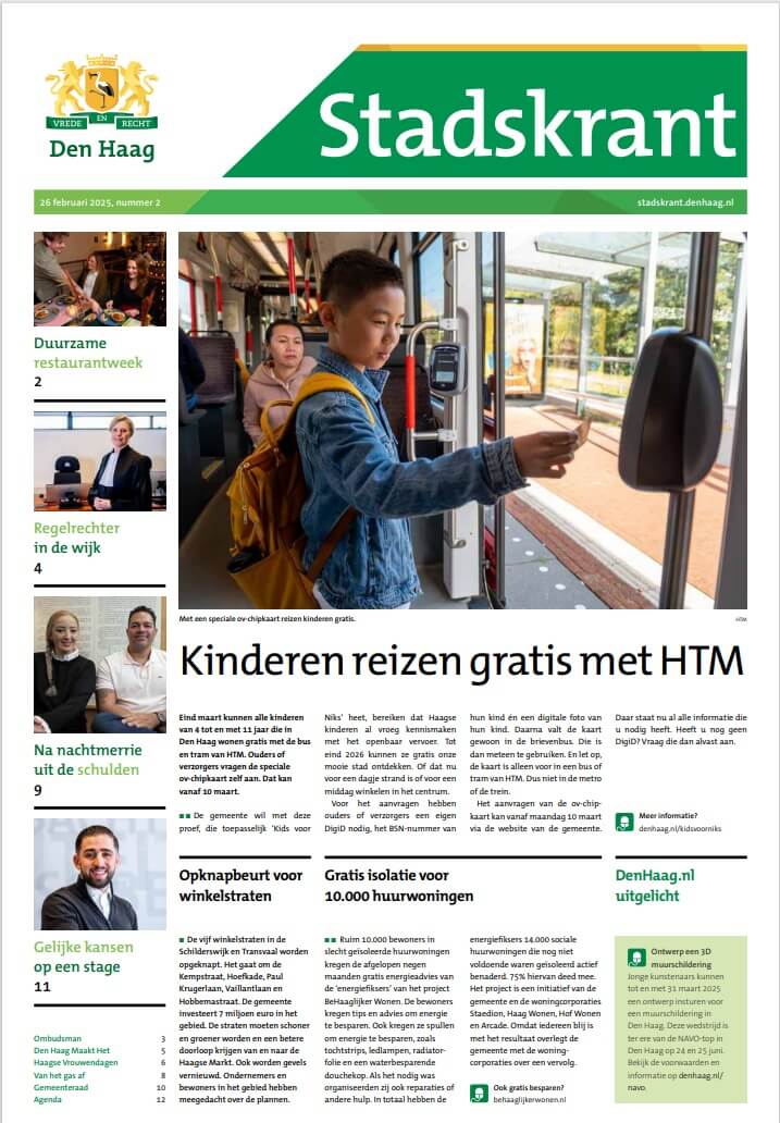 Voorpagina Stadskrant 26 februari 2025